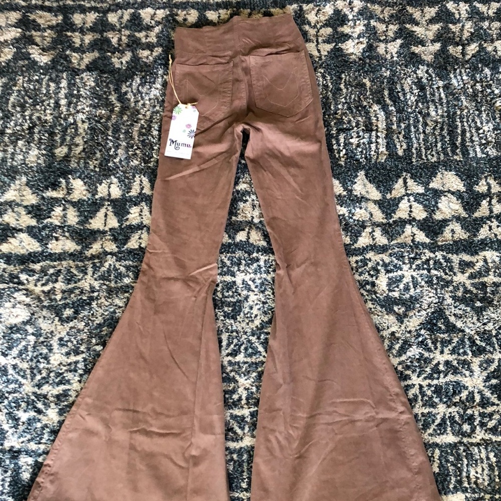 Brown corduroy bell bottoms by Show Me Your Mumu!